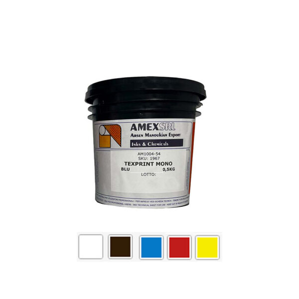 Colección de colores de serigrafía base agua Texprint Mono Amex