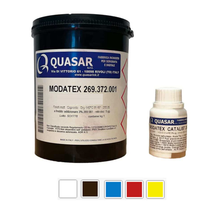 Colección de colores de serigrafía base agua Modatex Quasar